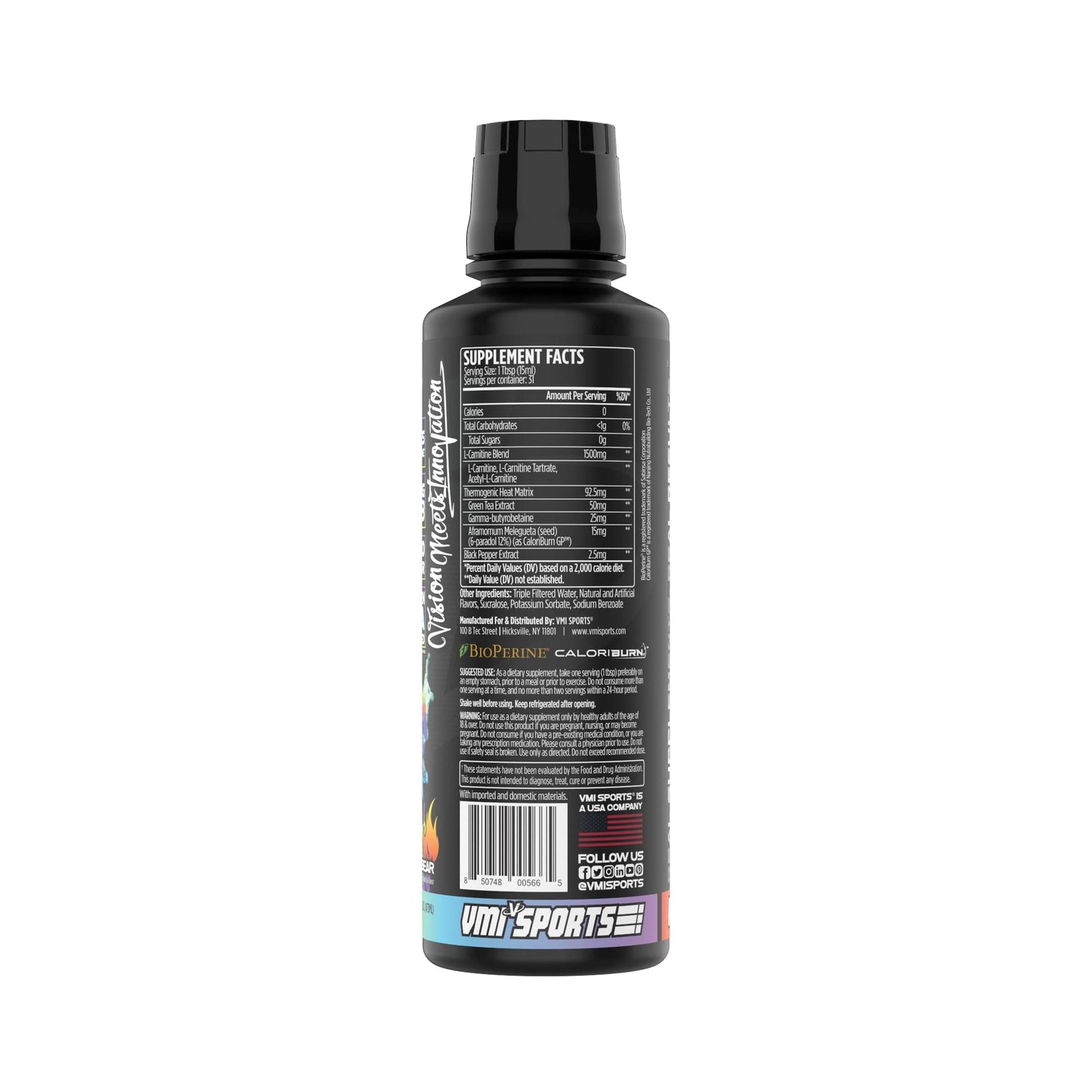 VMI Sports L-Carnitine 1500 Heat โ 1500 mg Gummy Bear (31 Servings)