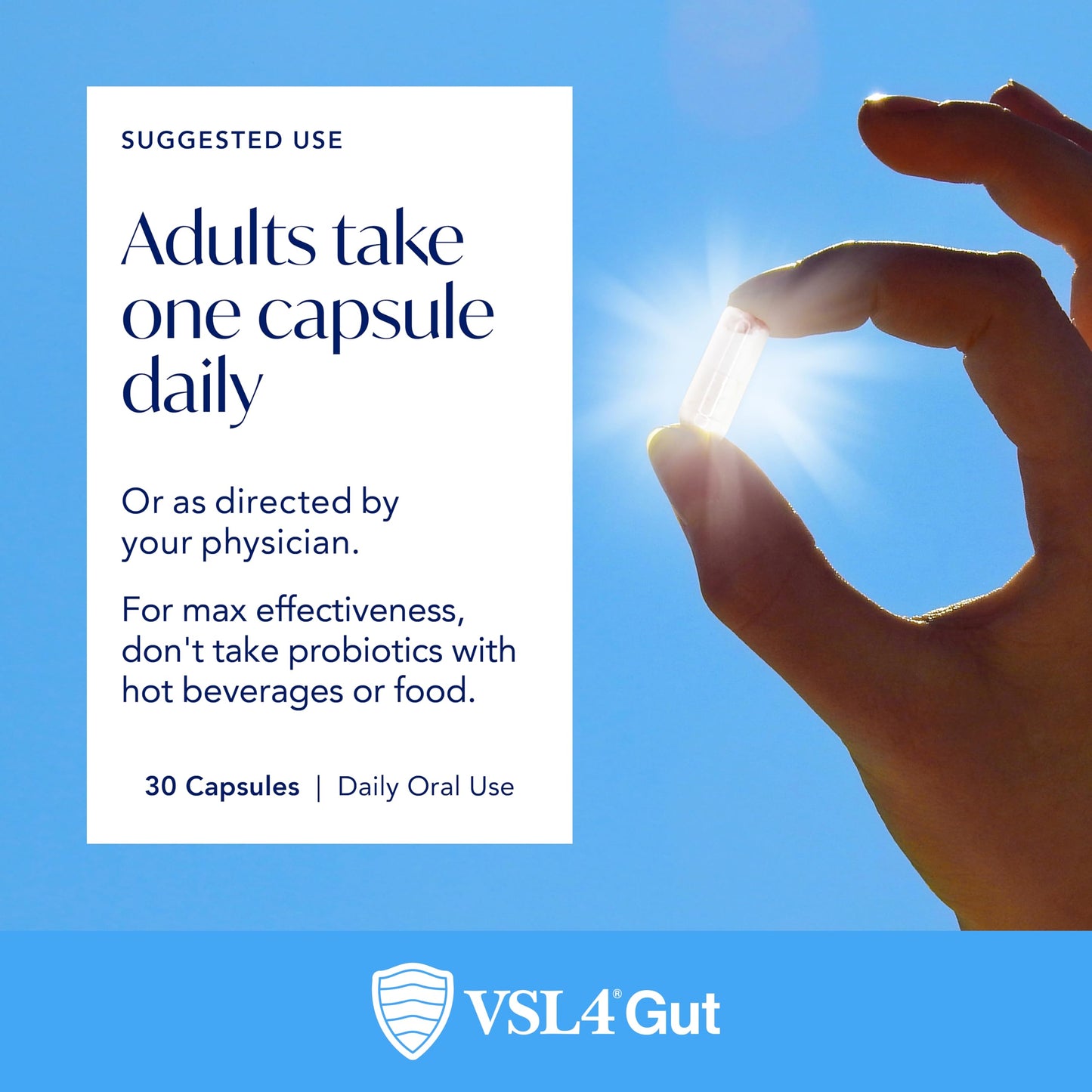 VSL4 Gut Daily Probiotics โ 30B CFU, Multi-Strain Digestive Support