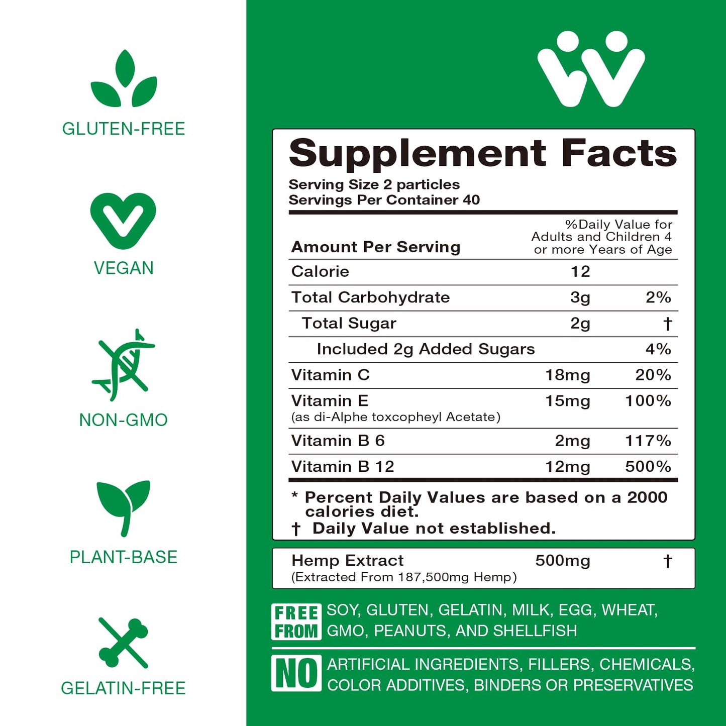 WACHRAY Nutrition: 3 Packs Organic Hemp Gummies β 7.5M High Strength Hemp Oil Infused, 240 Gummies per Bottle