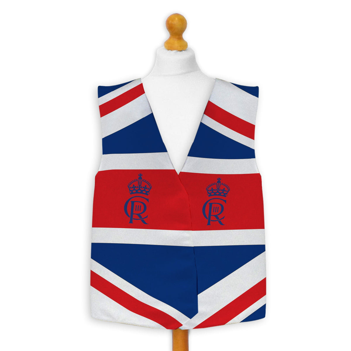King Charles Coronation - GB Flag - Novelty Costume Fancy Dress Waistcoat ( 4 sizes available )