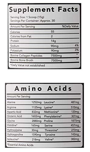Warrior Strong Wellness Premium Collagen Peptides Bone Broth Powder β Grass-Fed, Unflavored, Keto Friendly