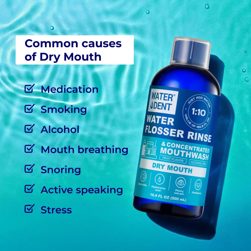 Concentrated Water Flosser Rinse โ Dry Mouth, Fruit Mint | USA Made
