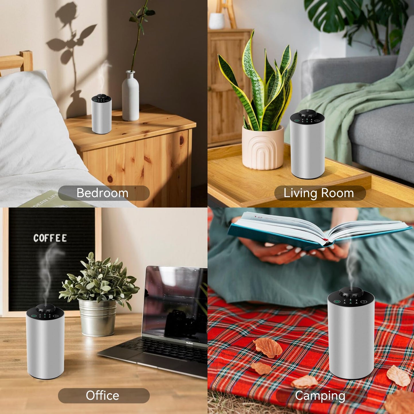 Waterless Car Diffuser โ Battery-Operated, Cordless with 3 Mist Levels