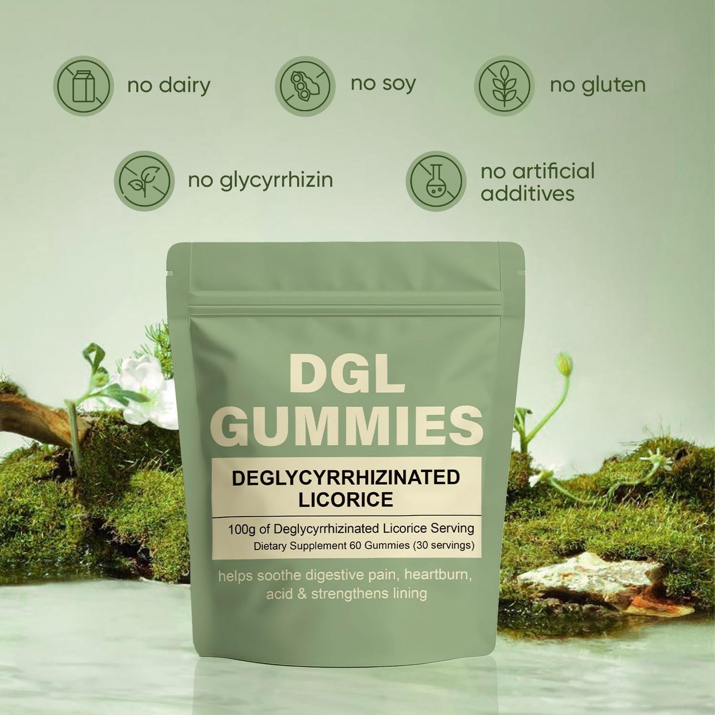 WDVNEX DGL Gummies 400 mg โ Supports Stomach & Digestion (Berry, 60 Gummies)