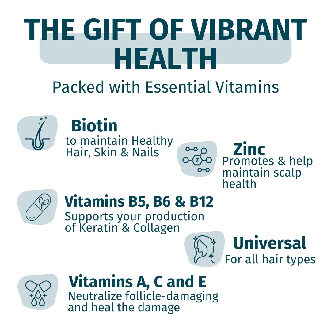 WEEM Hair Skin Nails Gummies โ Vegan Biotin for Healthy Hair, Nails & Skin