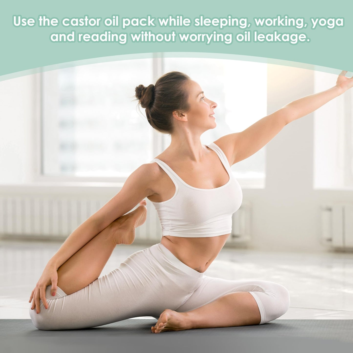 Wegreeco Castor Oil Pack Wrap โ Reusable, Adjustable, Machine Washable