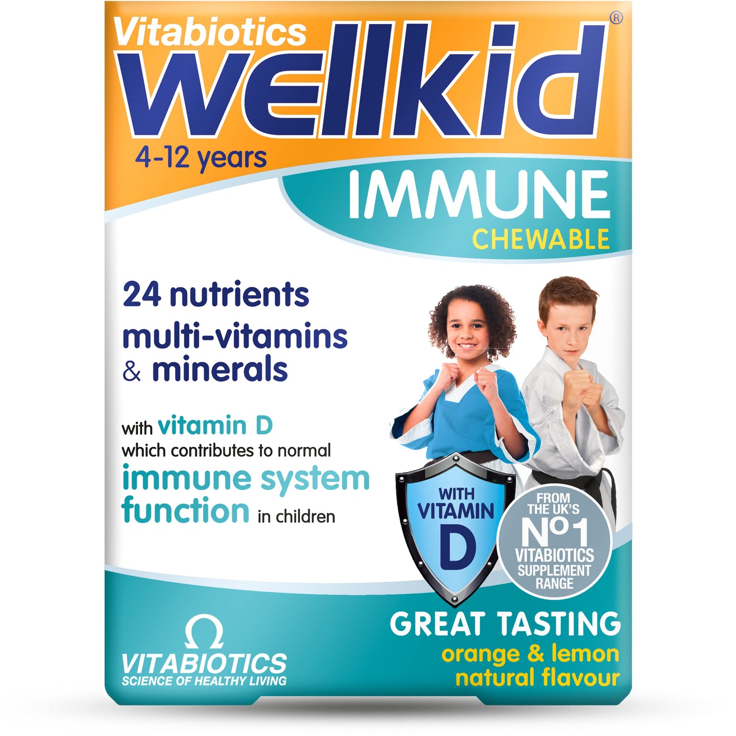 Vitabiotics Wellkid Immune Chewable 30 Tablets โ Immune Support for Kids