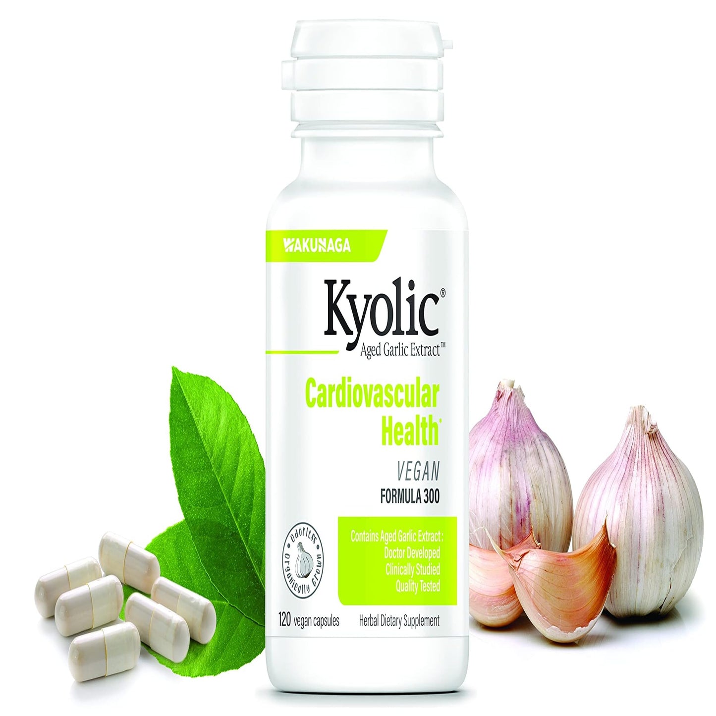 Kyolic Aged Garlic Extract Formula 300 β Cardiovascular Health, Vegan, 360 Capsules