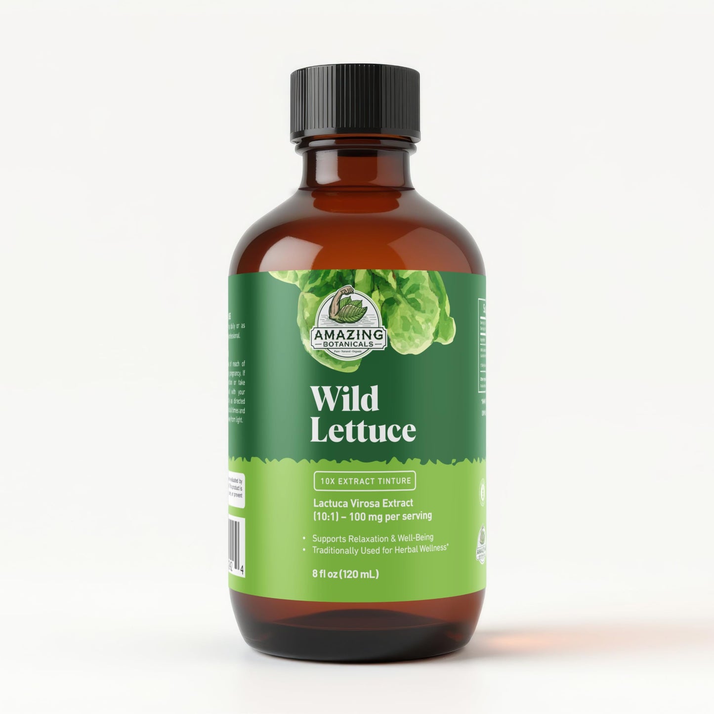 Amazing Botanicals Wild Lettuce 10X Extract Tincture β Alcohol-Free, 8 oz Bulk | USDA Organic