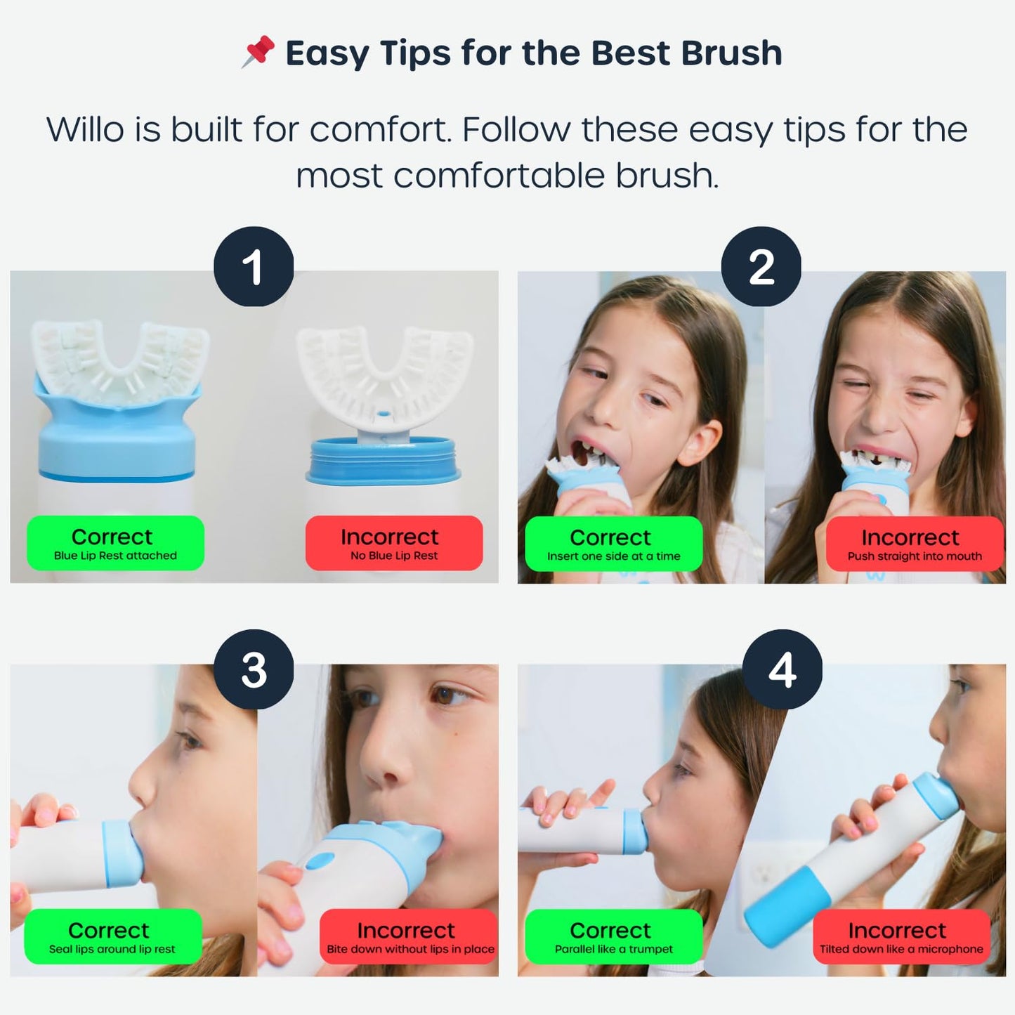 Willo BrushBot Kids U-Shaped Toothbrush โ Rechargeable Smart Toothbrush with App