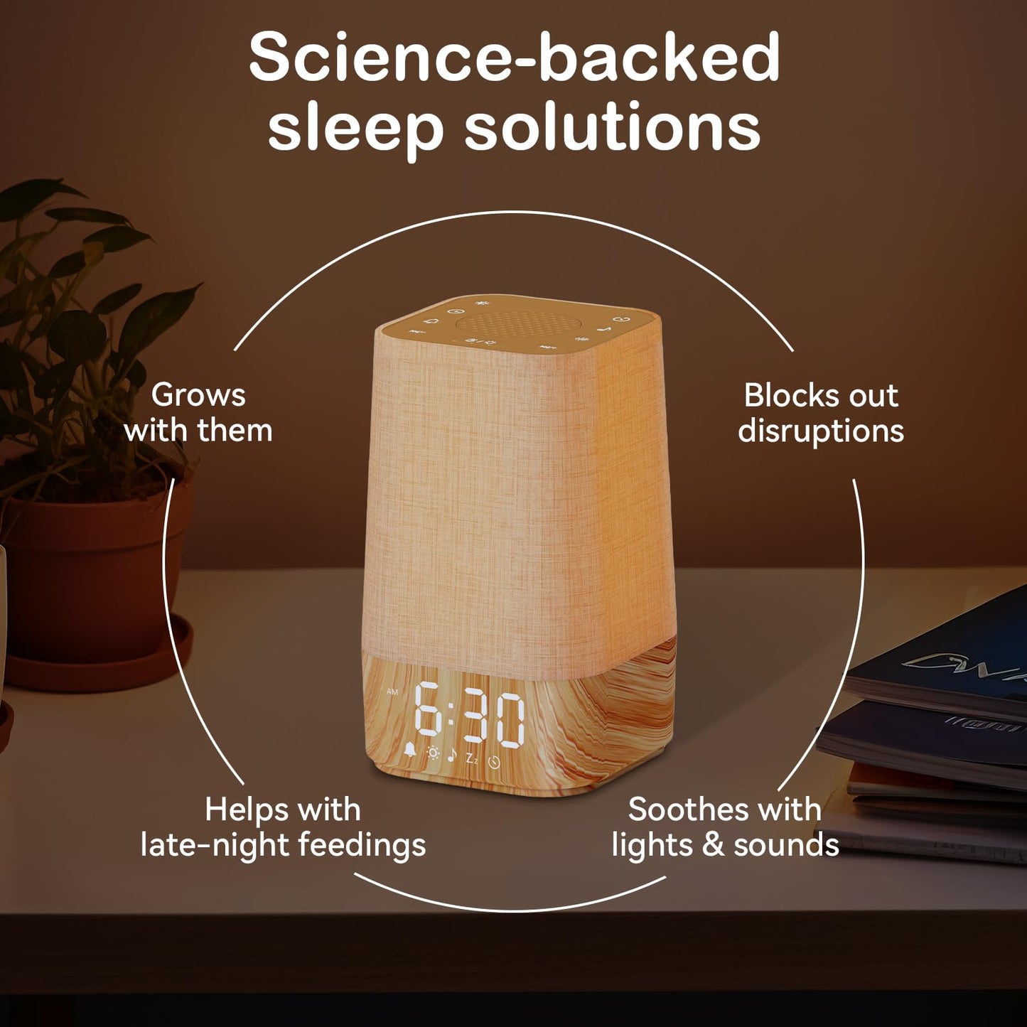 Wkzay Sunrise Alarm Clock with Noise Machine β Gentle Wake, 30 Sleep Sounds