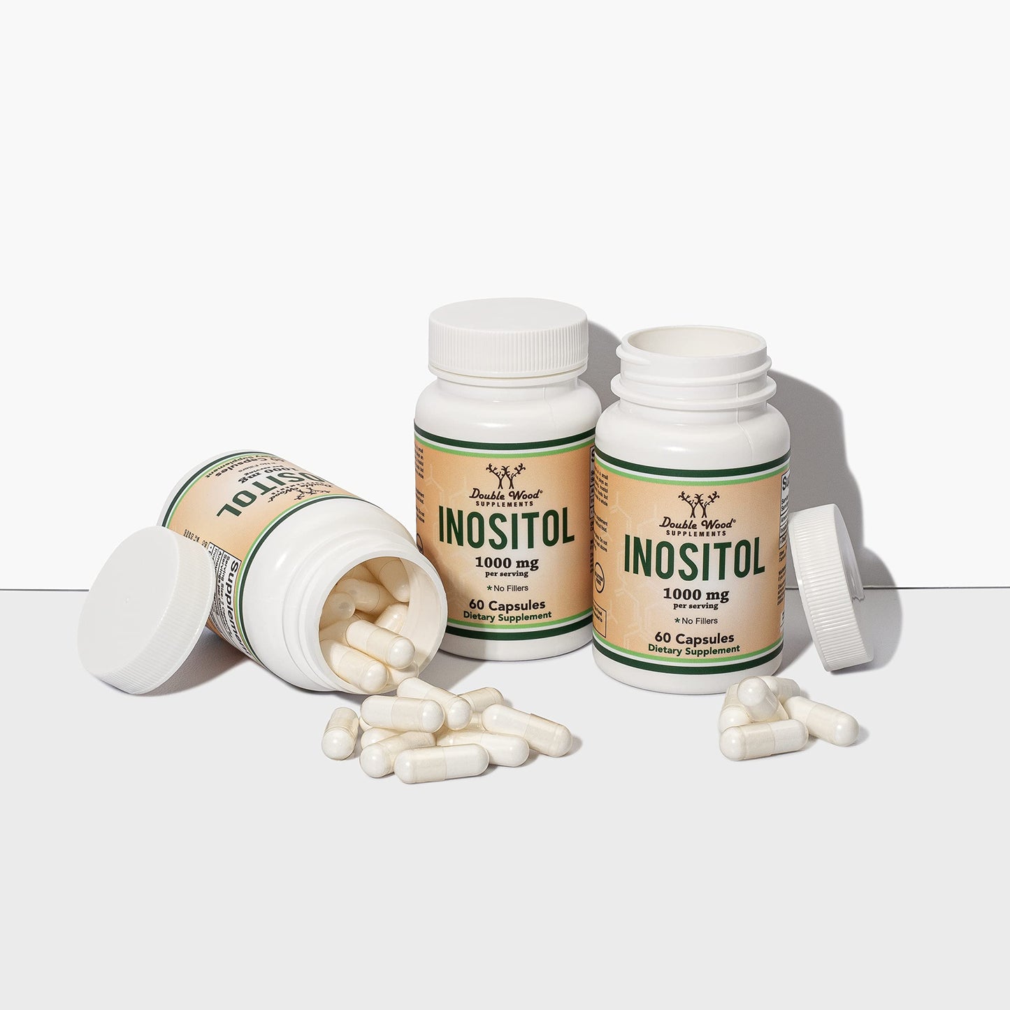 Inositol 1000mg Capsules (Myo-Inositol) for Women's Health โ Double Wood, Pack of 2