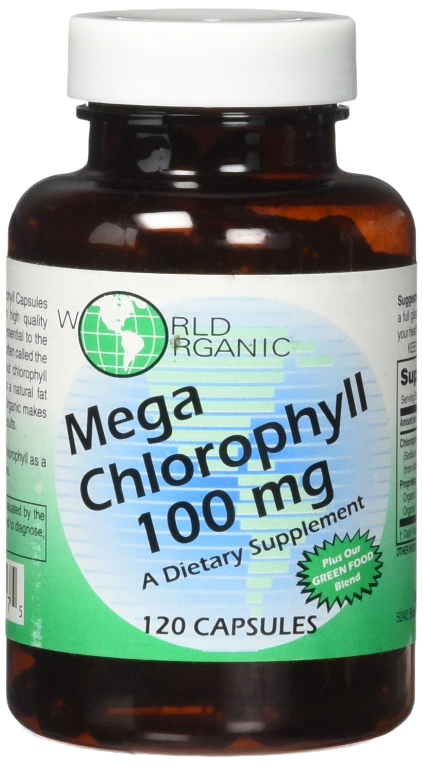 World Organics Mega Chlorophyll 100 mg โ 120 Capsules
