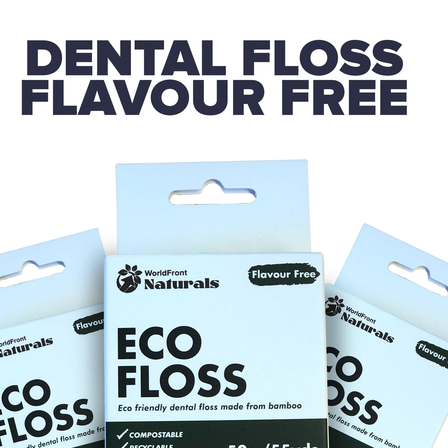 WorldFront Naturals Bamboo Dental Floss โ Biodegradable & Plastic-Free (50m)