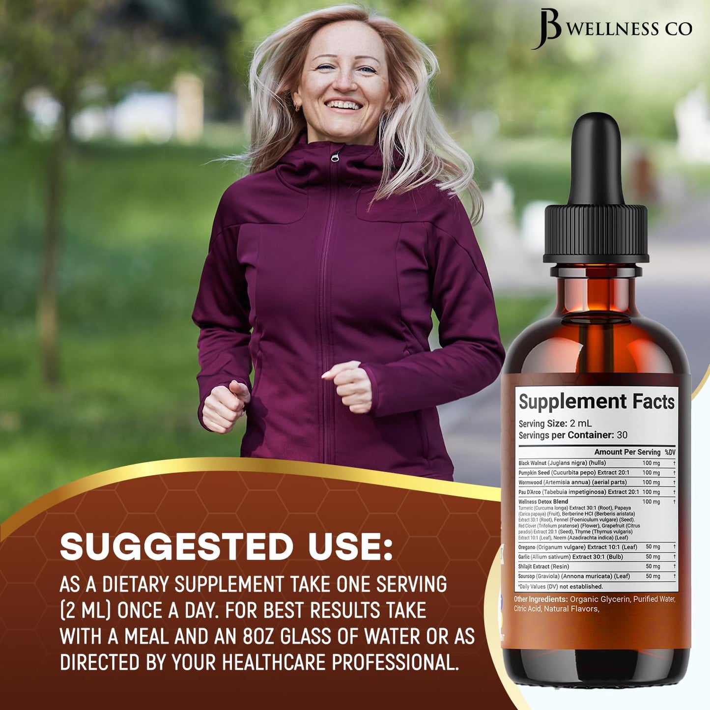 Wormwood Black Walnut Cleanse Drops โ Gut Health Supplement 6 oz