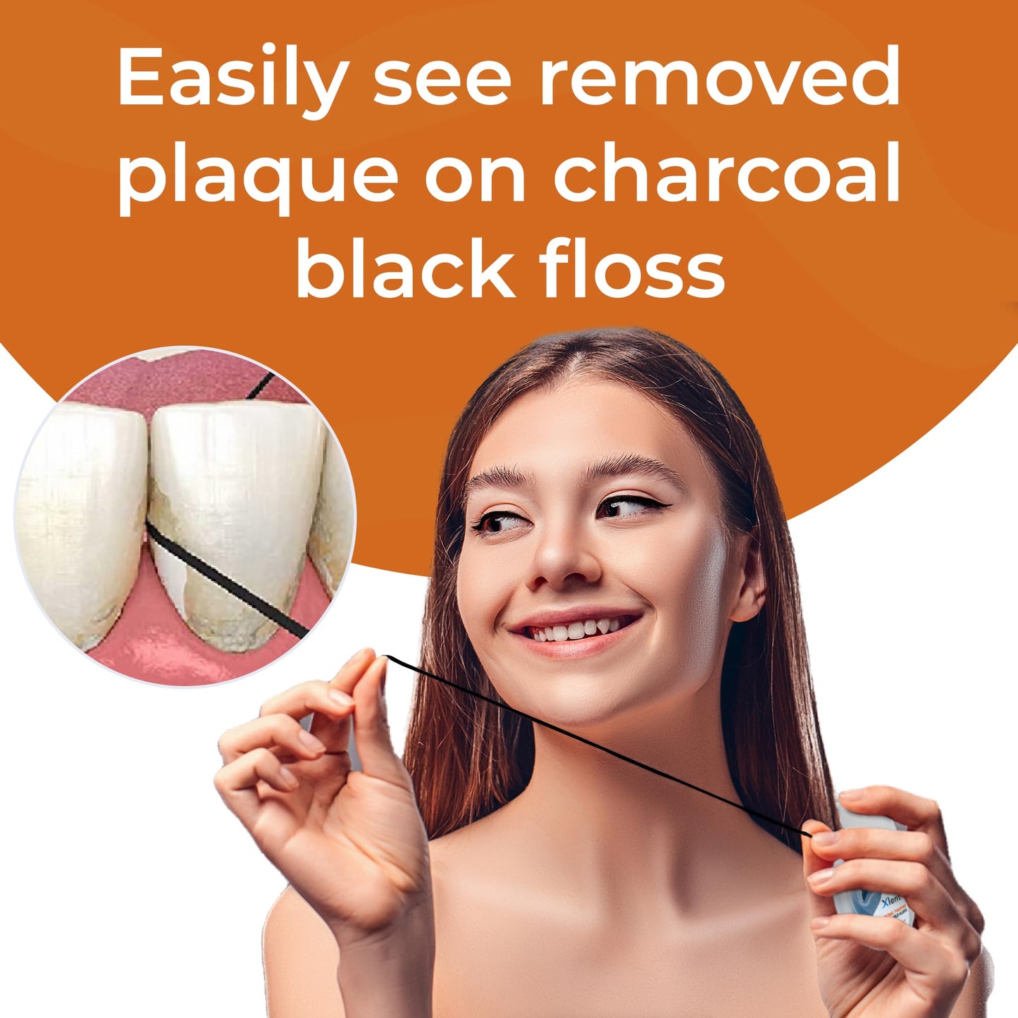 Xlent Expandable Floss โ Activated Charcoal, Xylitol, Cinnamon | Pack of 2