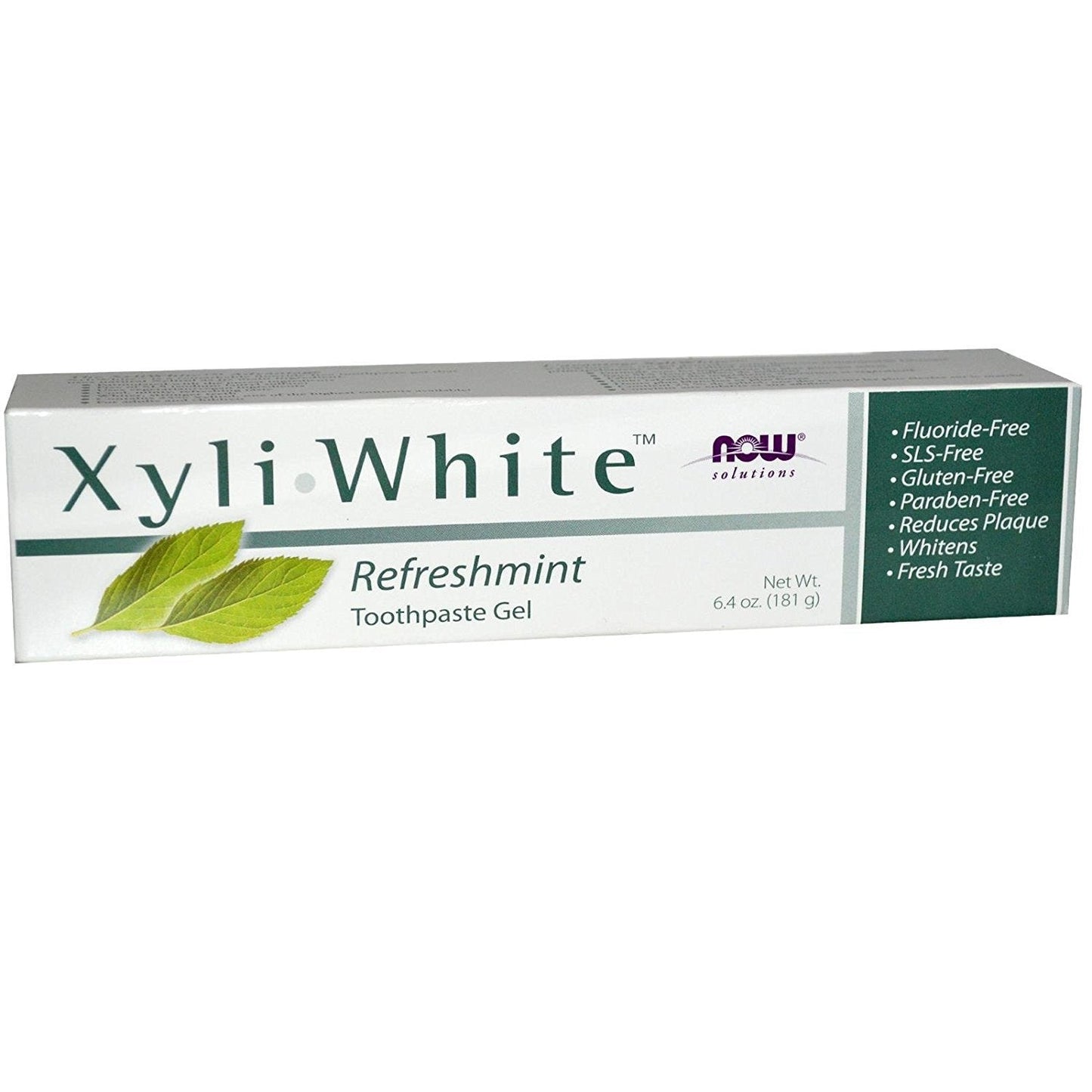 Now Foods XyliWhite Refreshmint Toothpaste Gel โ Fluoride-Free, 6.4 oz 2 Pack