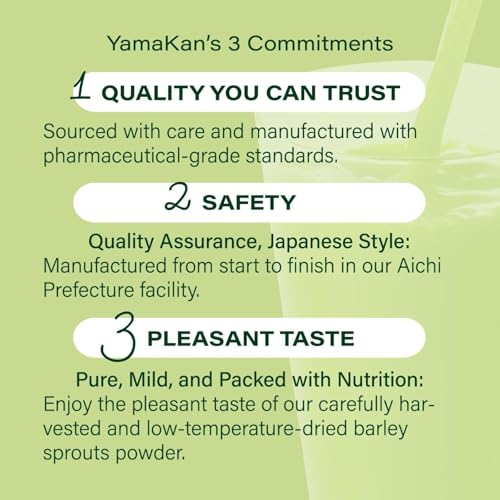 Yamamoto Kanpoh Yamakan Young Barley Grass Powder โ Pure Green Nutrition, 88 Non-GMO Sachets (Japan)
