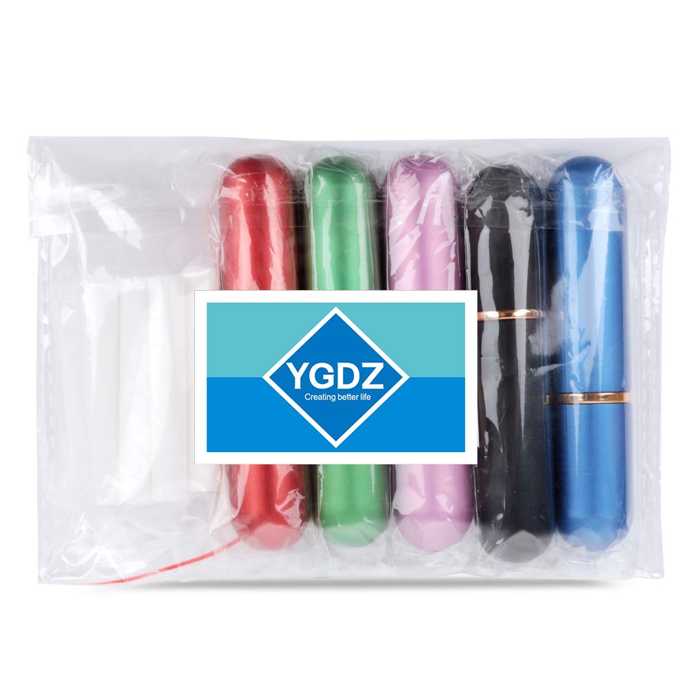YGDZ Essential Oil Inhaler 5pcs โ Refillable Nasal Inhaler Tubes (10 Wicks)