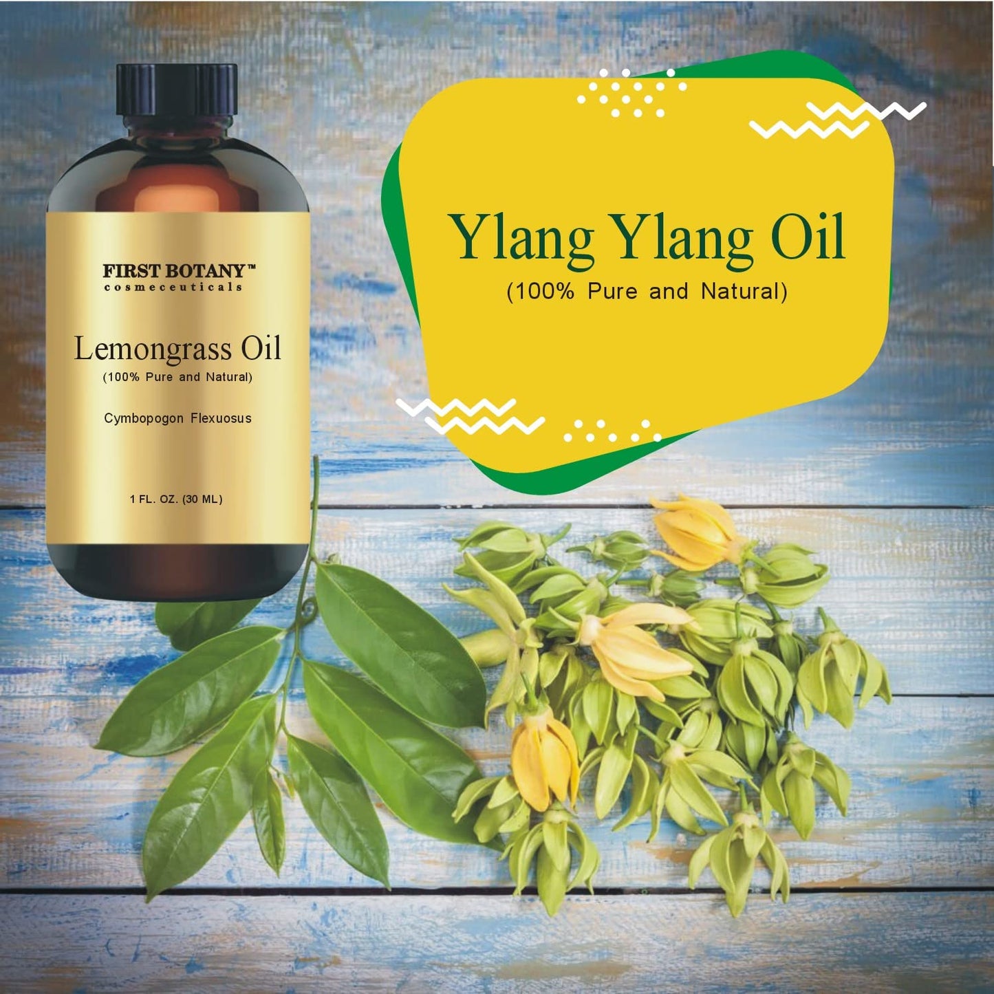 First Botany Ylang Ylang Essential Oil โ 100% Pure, 1 fl oz | Aromatherapy, Massage & Household Use