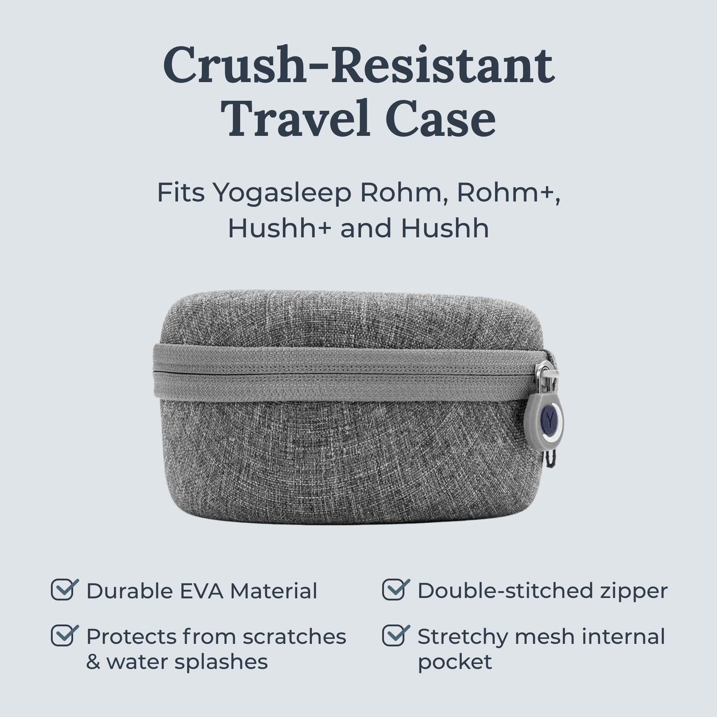 Yogasleep Rohm Portable White Noise Sound Machine + Travel Case โ Grey