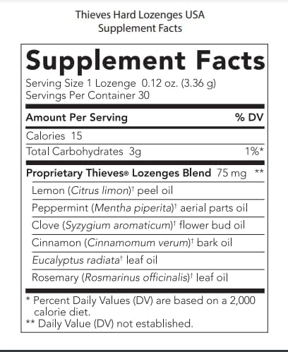 Young Living Thieves Hard Lozenges โ 3-Pack, 30 Count, Sugar-Free