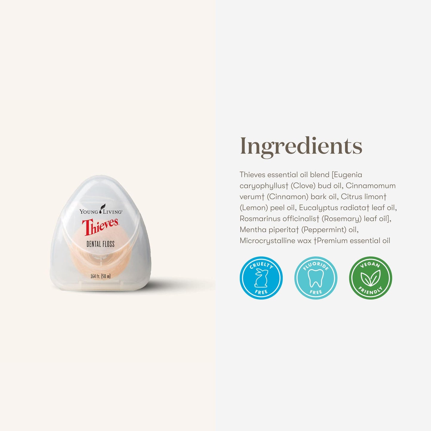 Young Living Thieves Dental Floss โ 164 ft, 3 Pack | Natural Waxed Floss