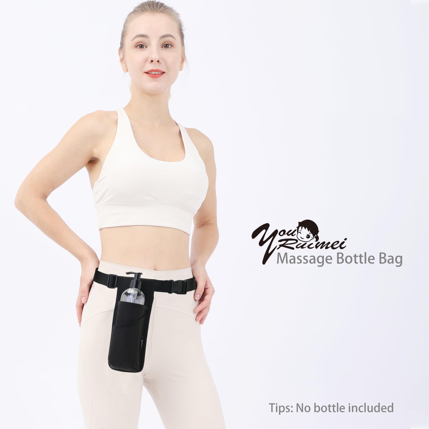 YOURUIMEI Massage Therapist Holster with Adjustable Belt β Bottle Bag & Lotion Holster (Black) XJ-1KD