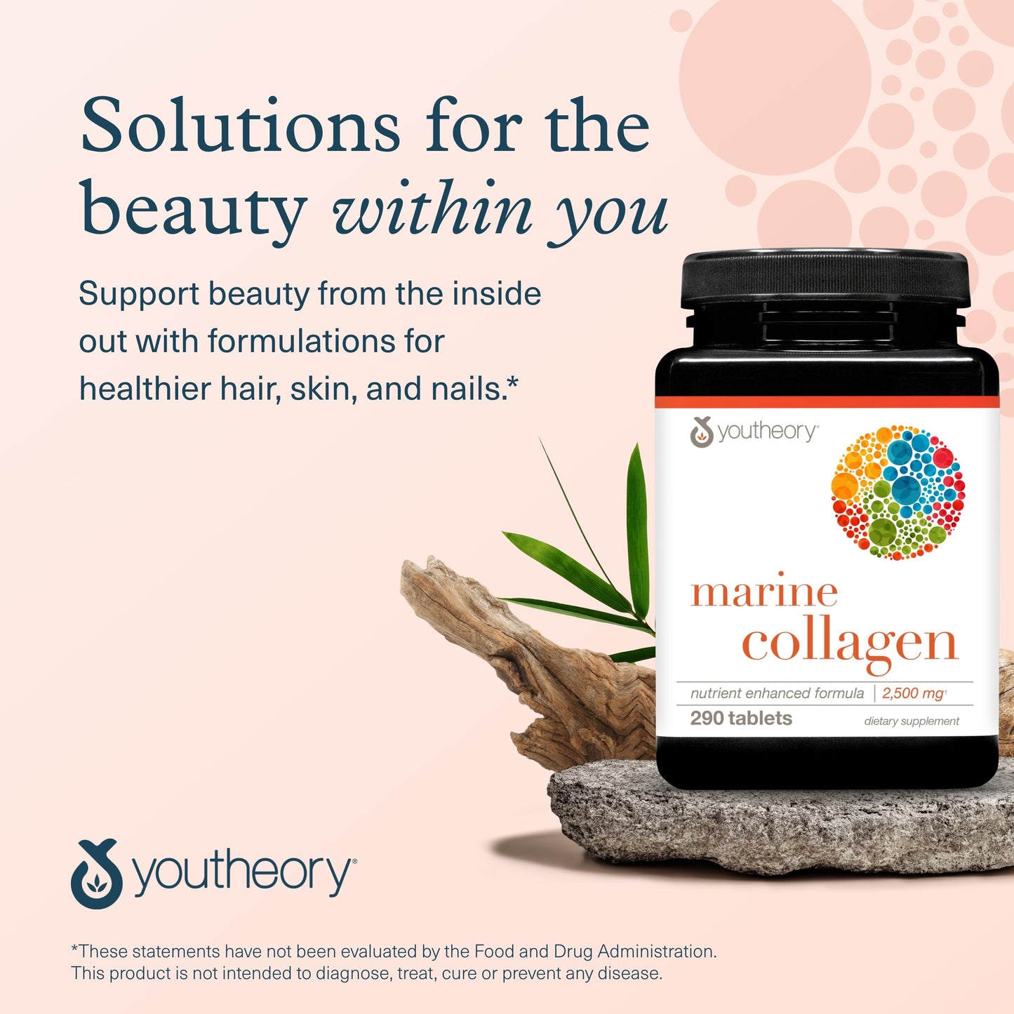 Youtheory Marine Collagen 2,500 mg โ Supports Joints, Hair, Skin, Nails & More | 290 Tablets (58-Day Supply)