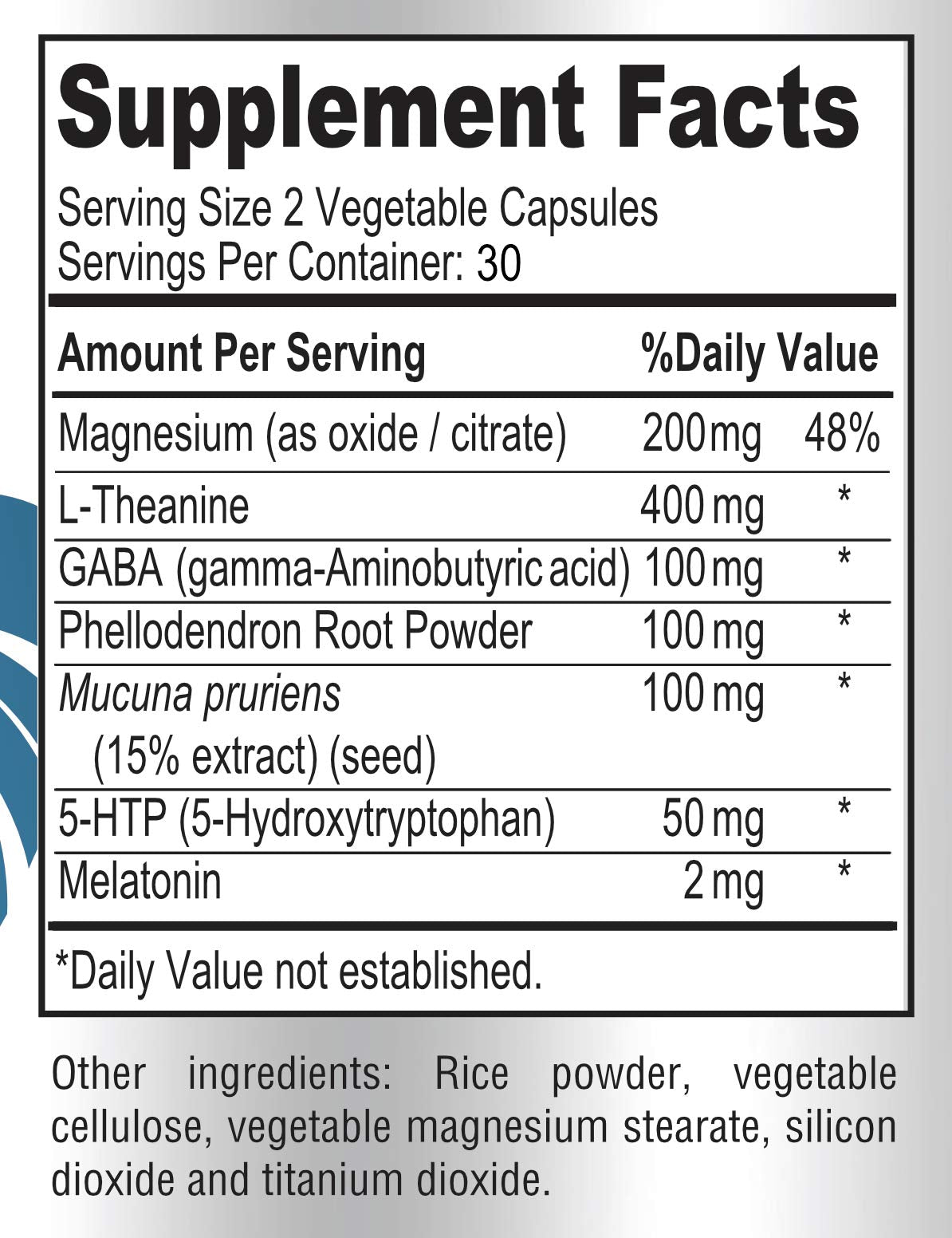 YUMMYVITE Natural Calm Sleep Aid โ Magnesium, L-Theanine, Melatonin | 60 Capsules (Pack of 2) Non-GMO
