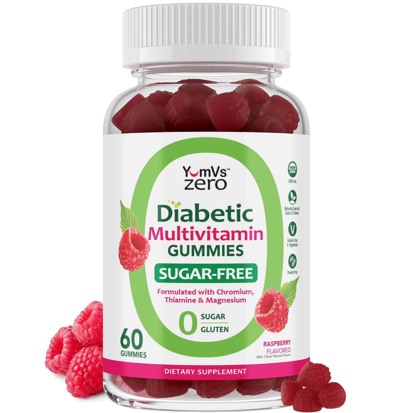 YUM-V'S Multivitamin for Women & Men โ Sugar Free Gummy Vitamins | Zero Sugar, Keto-Friendly | 60 Count