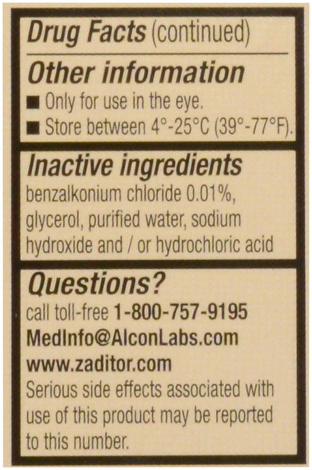 Zaditor Antihistamine Eye Drops, 5 mL β 12-Hour Itch Relief, No Vasoconstrictor