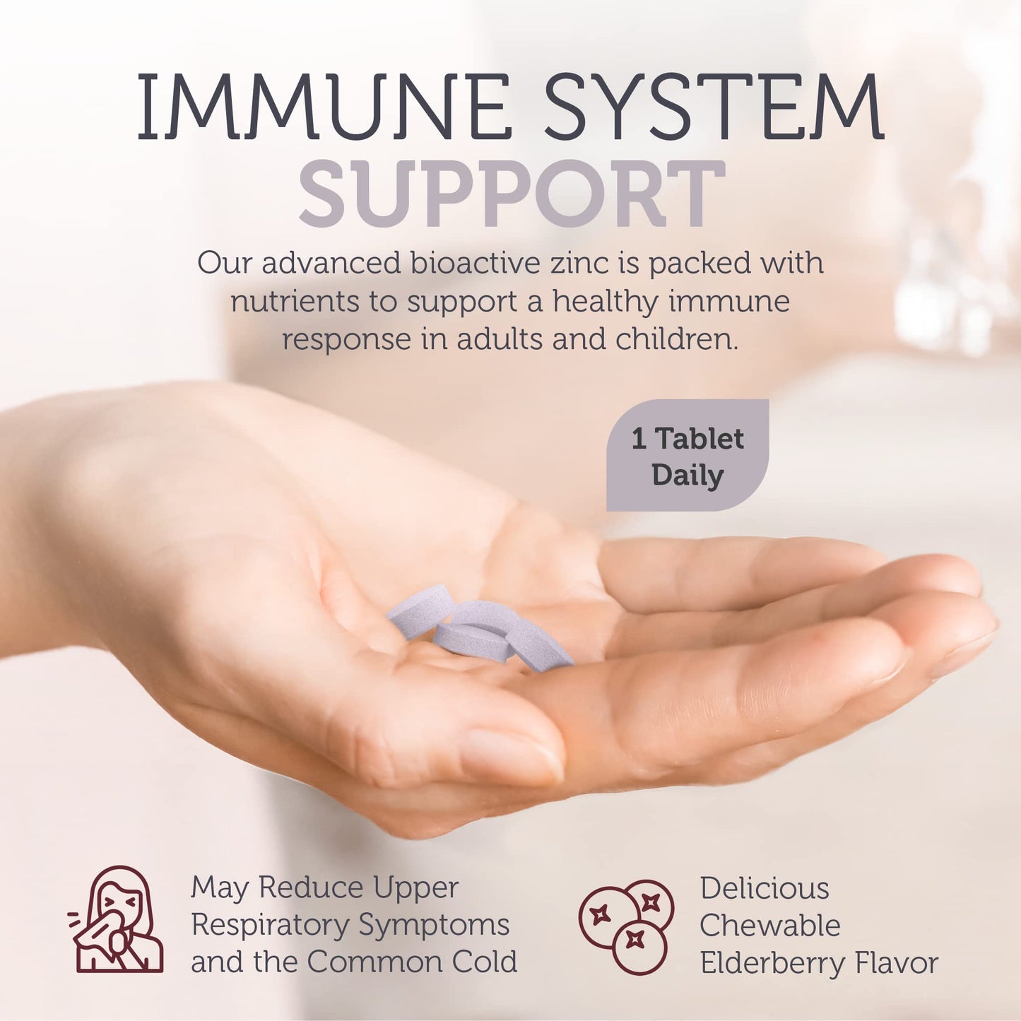 Zahler Elderberry Zinc Lozenges โ Immune Support for Adults & Kids, 90 Count | Made in USA