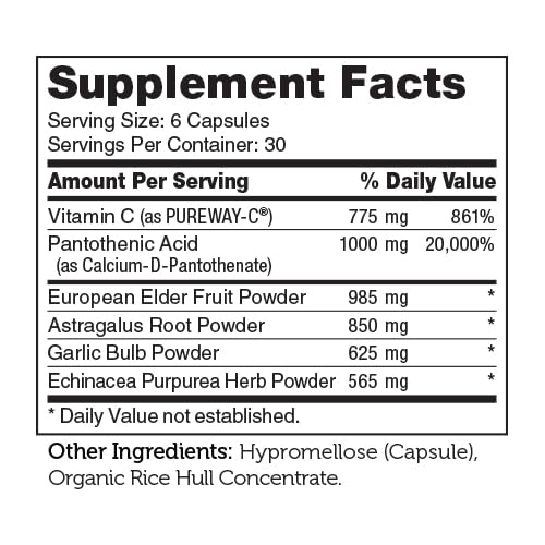 Zahler ImmunAbreve โ Powerful Immune Support (180 Capsules) with Vitamin C, European Elder Fruit & Astragalus | Kosher