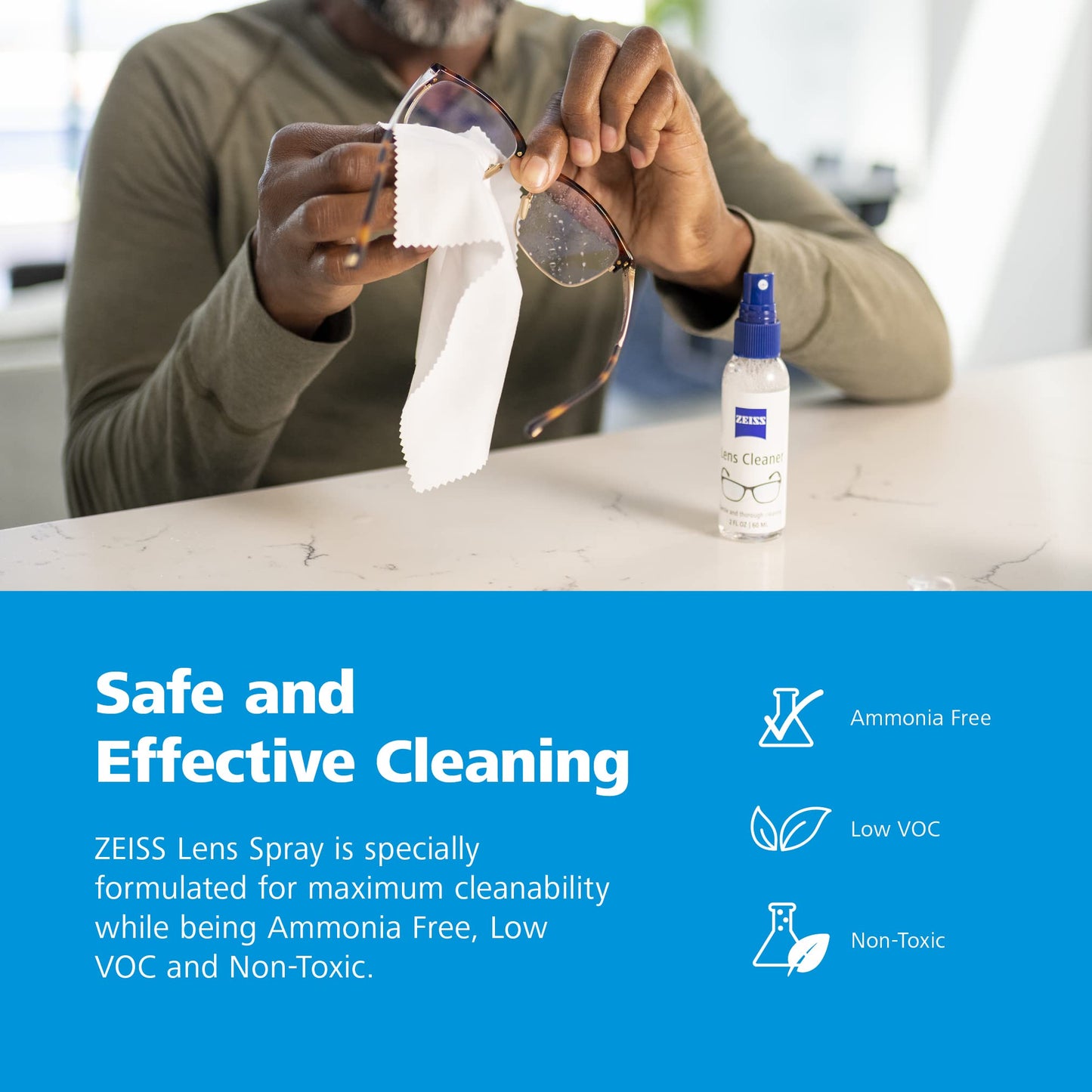 ZEISS Lens Cleaning Spray 2oz โ Pack of 2 | Ammonia-Free Lens Cleaner