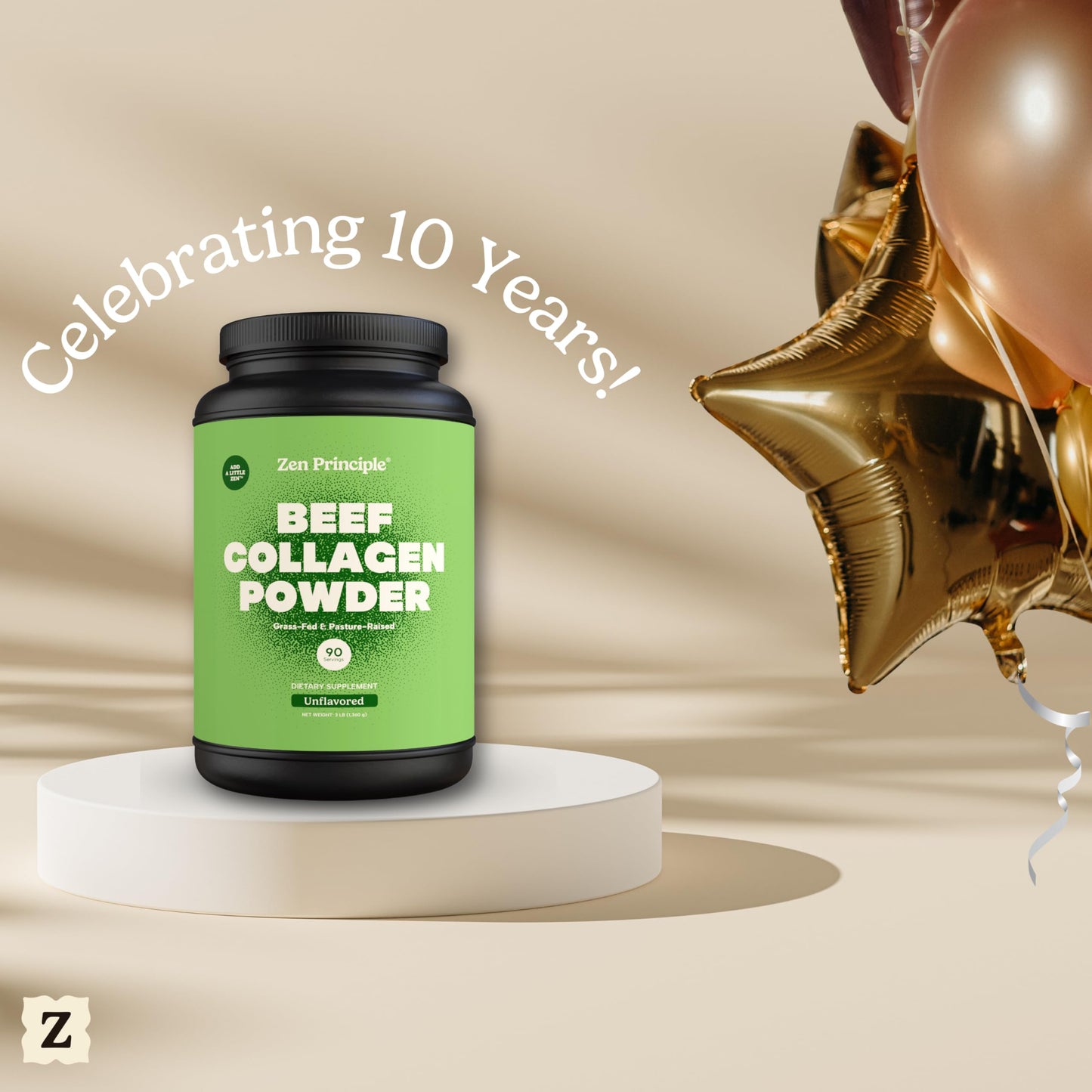 Zen Principle Grass-Fed Collagen Peptides β 3 lb Agglomerated Hydrolyzed Powder | Paleo & Keto Friendly