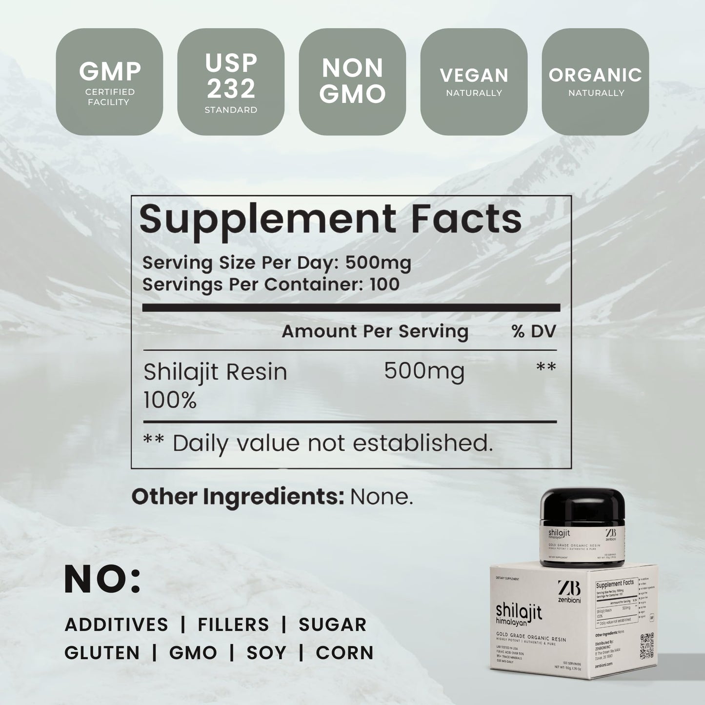 Zenbioni Pure Himalayan Shilajit Resin 50g โ 85+ Minerals, 50% Fulvic Acid, Lab Tested
