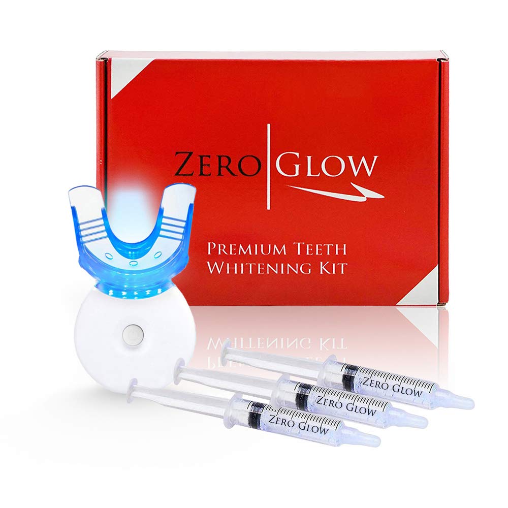 Zero Glow Teeth Whitening Kit โ Carbamide Peroxide, Syringes & LED Light