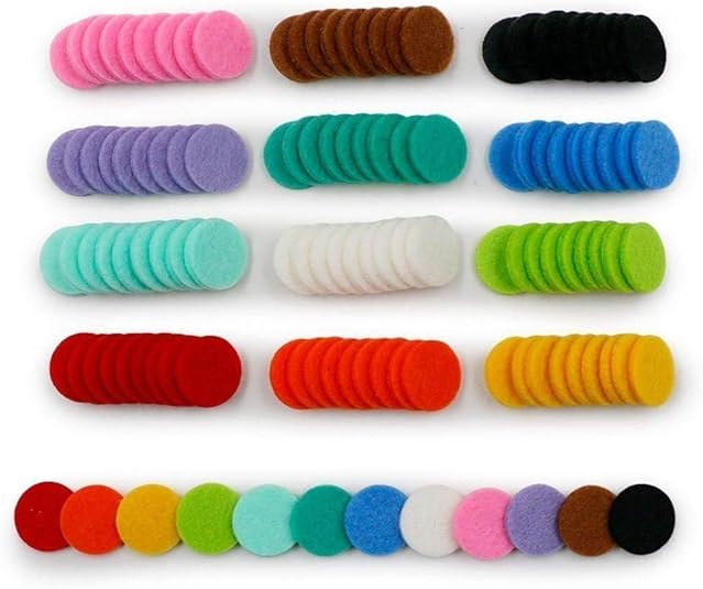 Zhuluck Diffuser Locket Necklace Pads โ 120 Pcs, Random Colors, Refillable & Washable