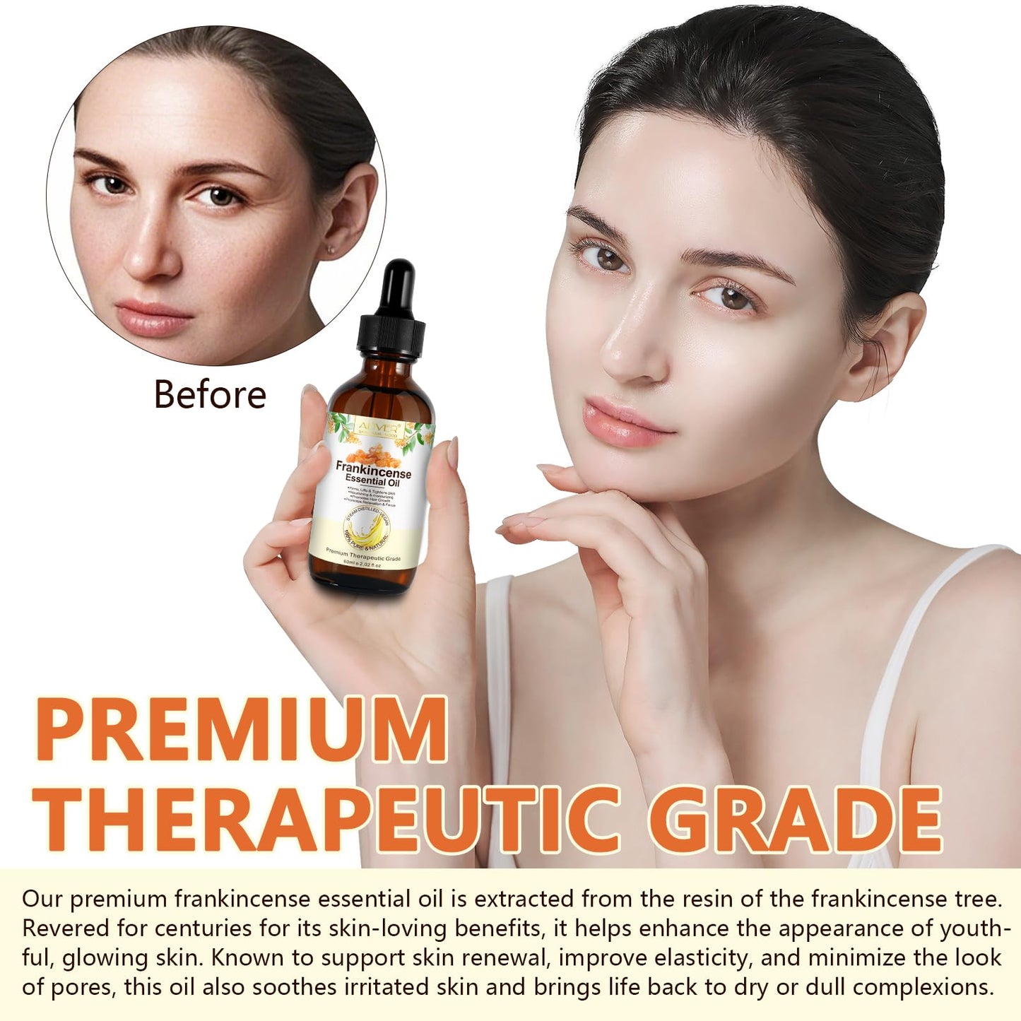 ZIXAOK Frankincense Resin Oil for Face & Body โ Anti-Aging, Hydration, Reduces Fine Lines (2.02 fl oz)