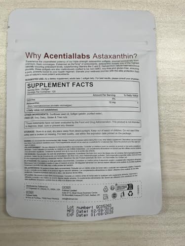 ZIXBMHYJ Astaxanthin 12mg โ Natural Astaxanthin Supplement (120 Count) | Non-GMO, Gluten Free