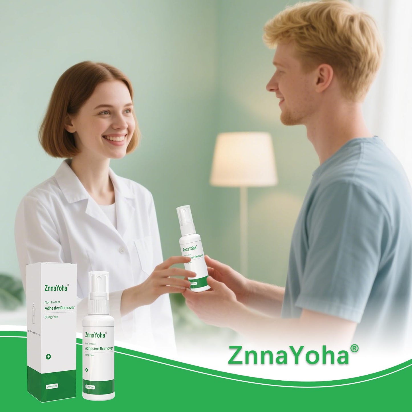 ZnnaYoha Adhesive Remover Spray β Gentle, Alcohol-Free 1oz/30ml