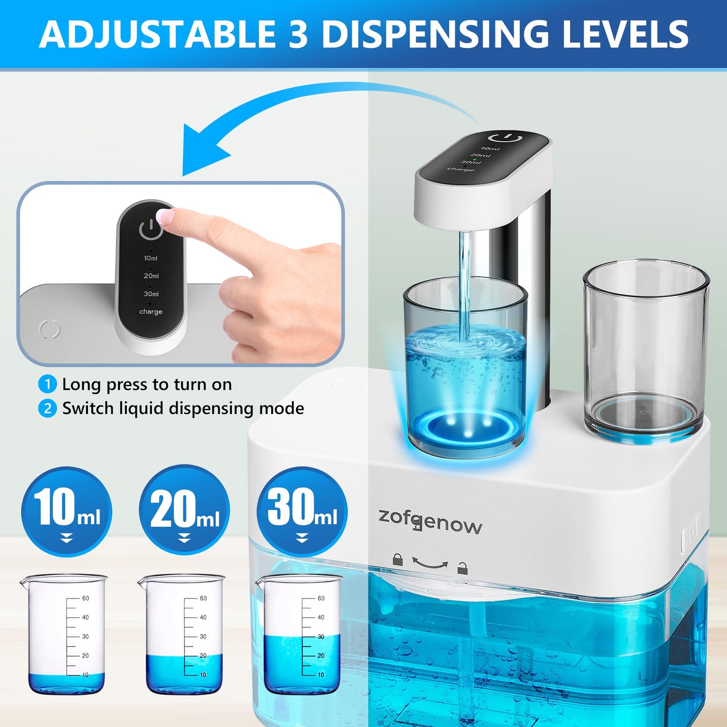 ZOFGENOW Mouthwash Dispenser Cup Set of 2 โ Magnetic, Wall-Mounted, Leak-Proof