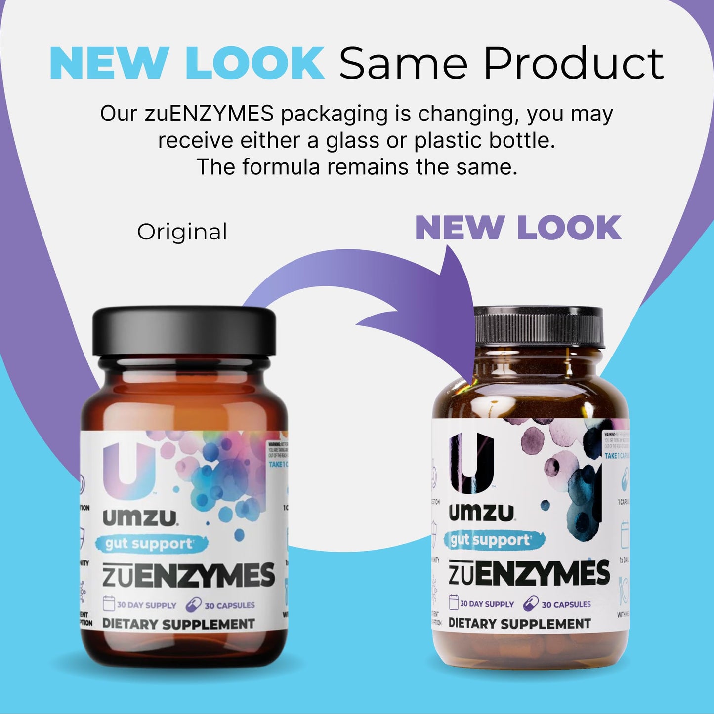 UMZU ZuEnzymes Digestive Enzymes Supplement โ 21 Enzymes for Gut Health, Digestion & Nutrient Absorption (30 Day Supply, 30 Capsules)