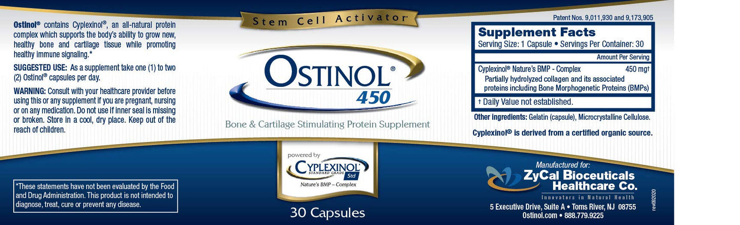 ZyCal Ostinol Standard 450 mg โ Bone & Cartilage Support