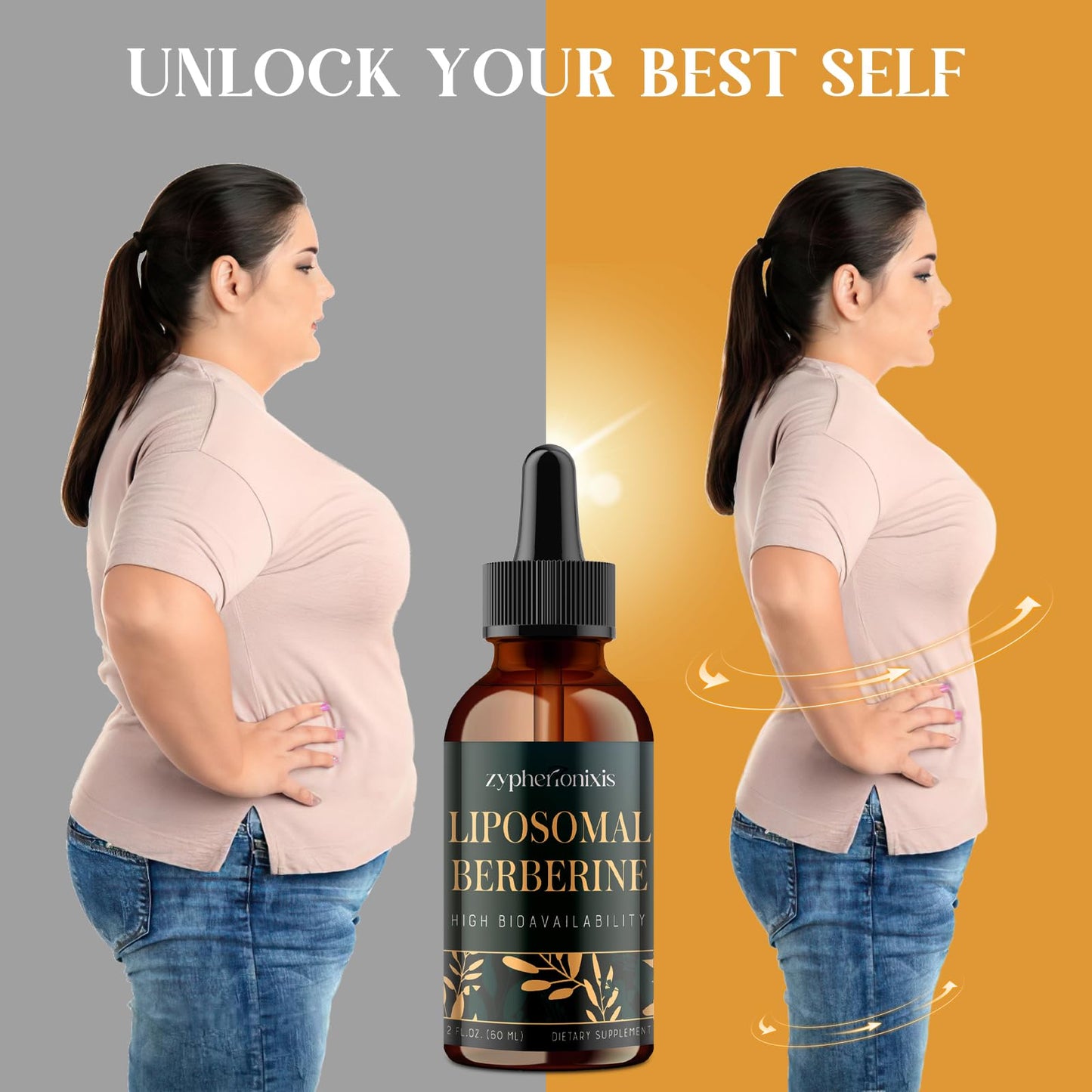 Zypherionixis Liposomal Berberine HCL Drops 3000mg โ Sugar Free AMPK Activator (2 oz)