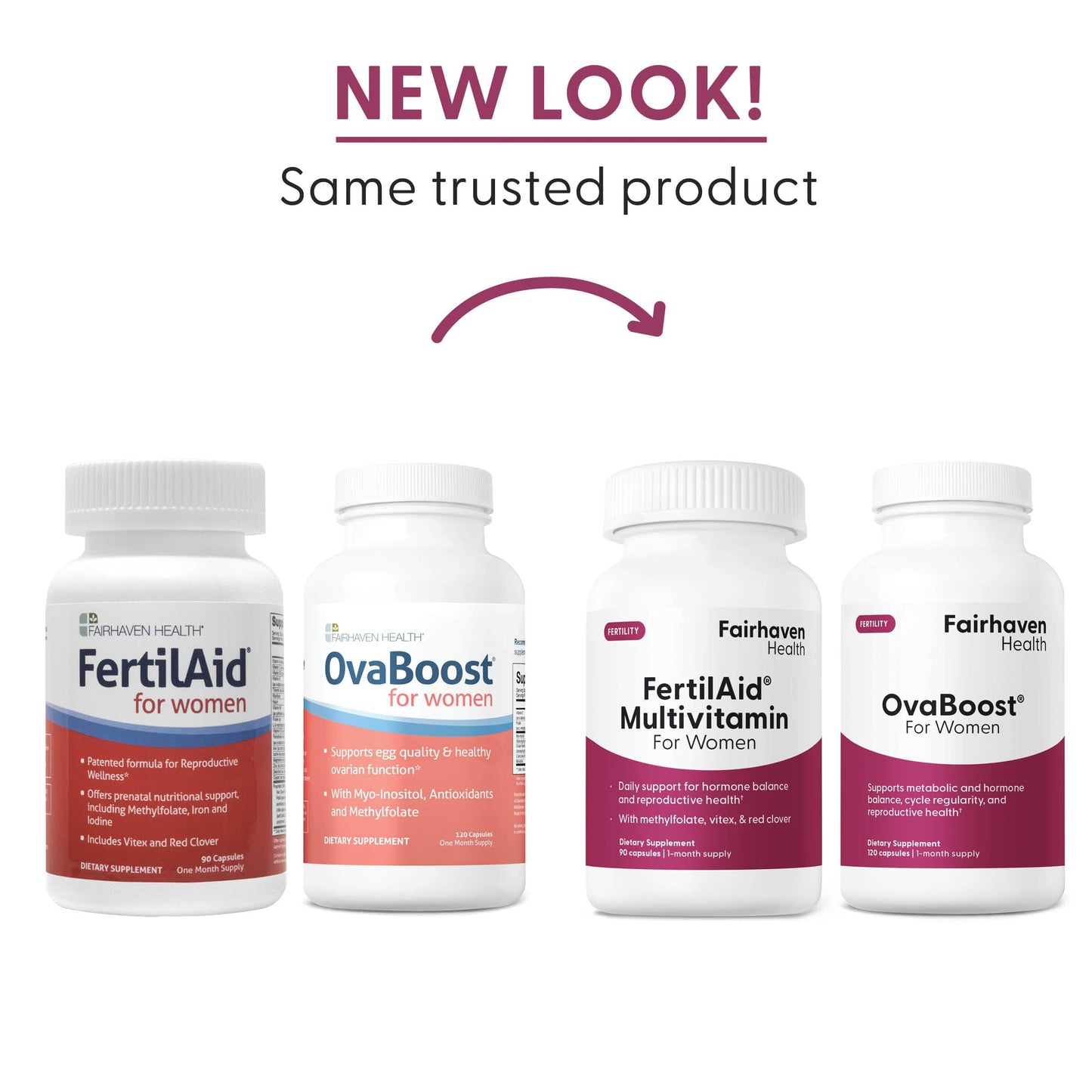 FertilAid for Women & Ovaboost Combo – Fertility Supplements (Ovulation & Egg Quality)
