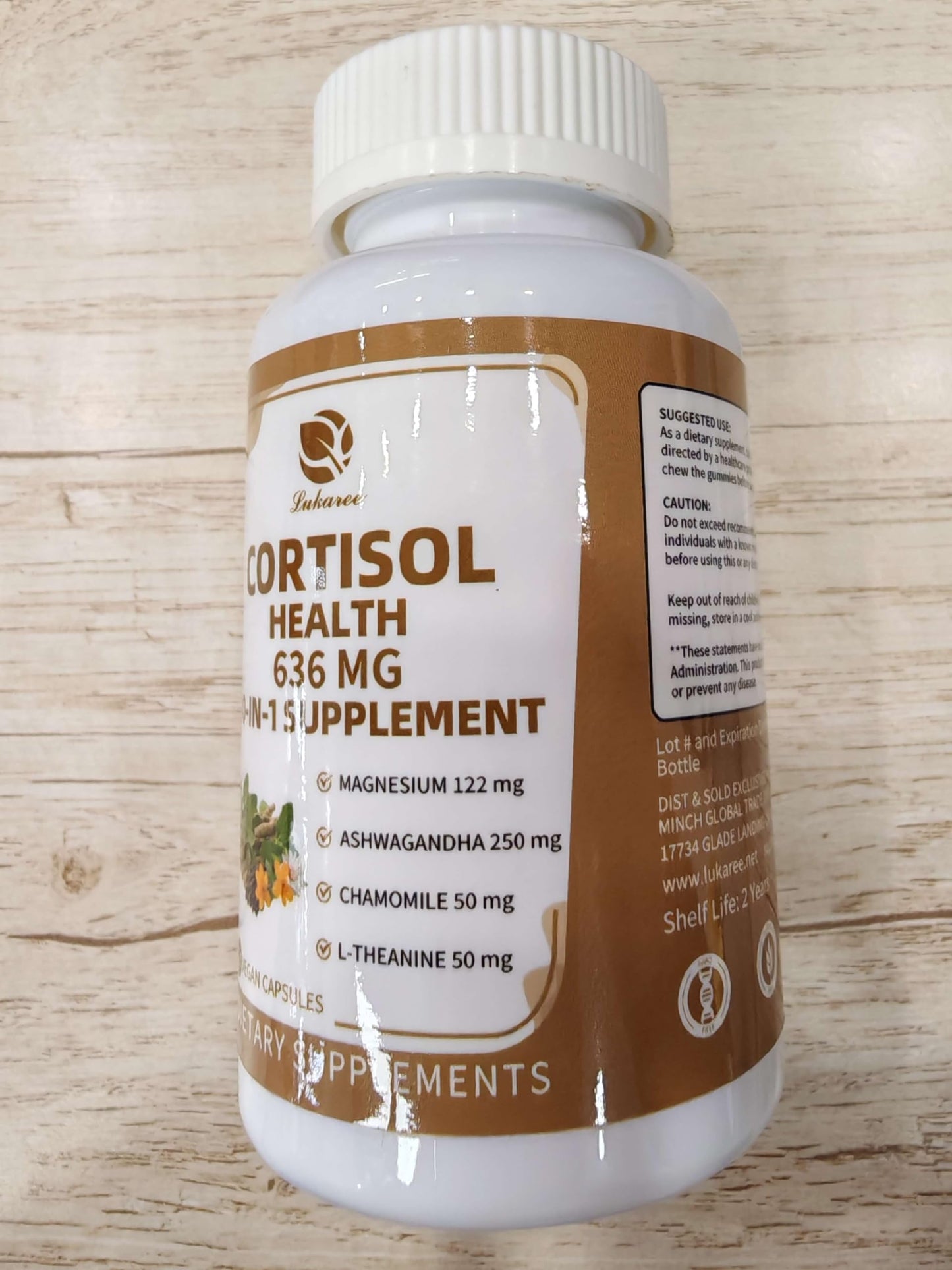 10-in-1 Cortisol Support Supplement – Vegan 120 Capsules | Ashwagandha, L-Theanine, Magnesium