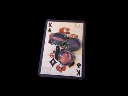 The Cure fan art "Pornography" inspired set of three Pin Badges