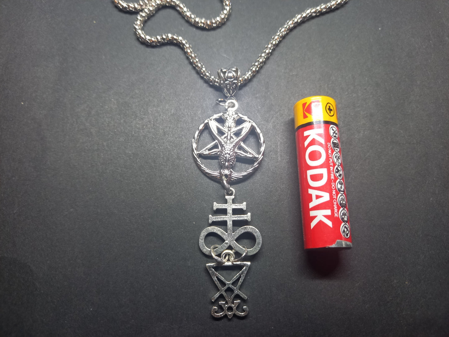 Goth Gothic Witchy killstar witch witchcraft Occult Satanic satanic temple "Satanic Trinity Necklace" V2